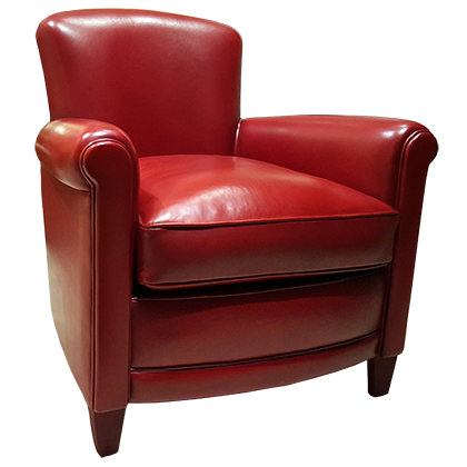 création bachschmidt fauteuil club fumoir rouge